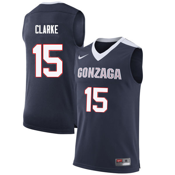 Men Gonzaga Bulldogs #15 Brandon Clarke College Basketball Jerseys Sale-Navy